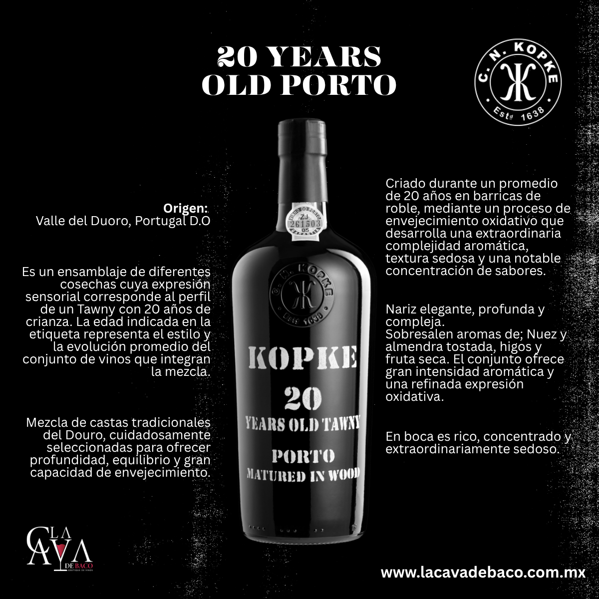 Oporto Kopke 20 Years Old Porto