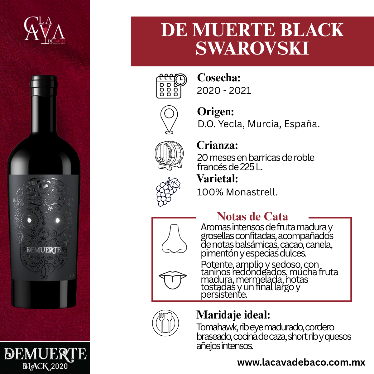 DeMuerte Black Swarovski