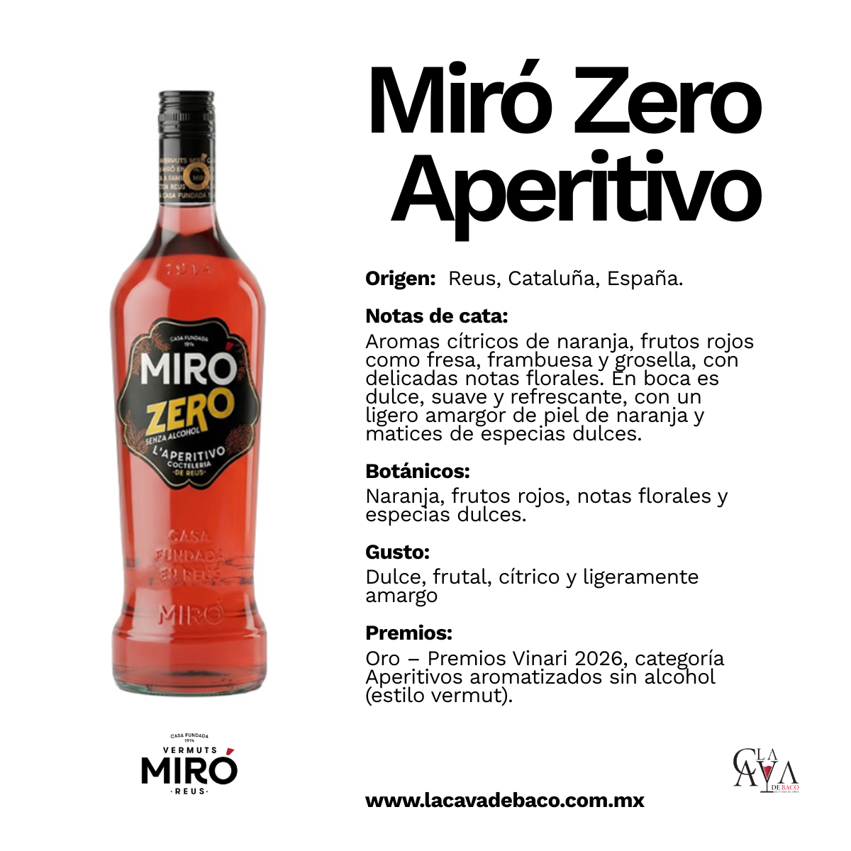 Aperitivo Miró Zero Alcohol